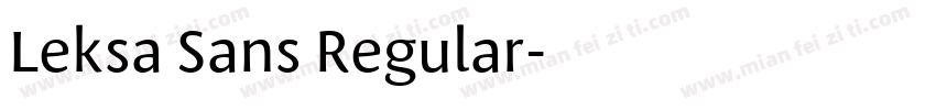 Leksa Sans Regular字体转换